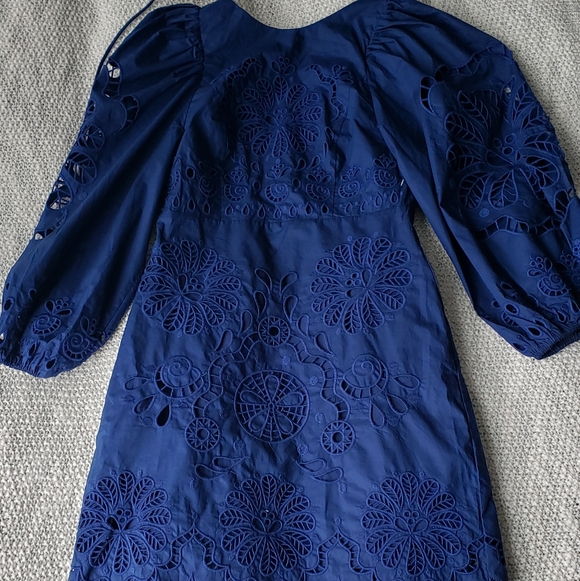 Farm Rio Eyelet Ballon Sleeve Blouses - Picture 3 of 8